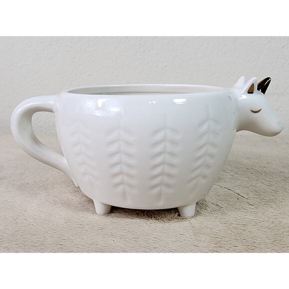 Opalhouse Unicorn Coffee Mug Teacup 12oz Stoneware Home Deco 7 1/2" White Gold - Picture 6 of 13